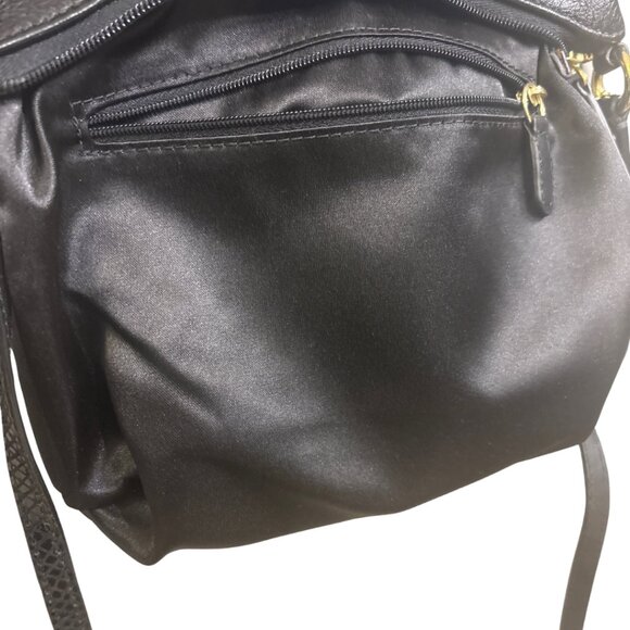 Coach Madison Black Pebbled Leather Small Crossbody Gold Hardware/Snakeskin Trim - Picture 4 of 9